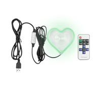 Heart Light, Heart-Shaped Ambient Lamp, Neon Accent Lighting with Soft Glow, Romantic Interior Decor, Ideal for Car Dashboard, Home, Trunk, Entryway, Holiday Setup, Window Display, Multicolor