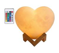 Heart Light USB Rechargeable LED - 16-Color Nightlight Heart Desk Lamp with