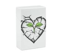 Heart Line Étui à cigarettes fin et étanche en plastique rigide pour voyage 20 compartiments