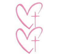 Heart Mirror Stickers, Self Adhesive Car Decals, 1.2x1.18x0.04 Inch Decorative Rearview Accents with Strong Grip Film, Sturdy Vinyl Material, Cute Heart Style Finish, Automotive Interior Use