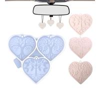 Heart Mold - Silicone, 10,2 x 11,7 x 0,6 cm moulée lisse et réutilisable | Nature-Inspired Tree Resin Craft Molds Versatile Design, Silicone Tree Molds For Epoxy Resin, DIY Art Projects, Home Decor