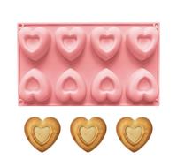 Heart Mold - Silicone Heart Baking Tray, Multi Purpose Mold Fondant, Reusable Construction Chocolate Gelatin | Easy Release Design for Diy Party Desserts Candy Crafting Kitchen Treats Day Holidays