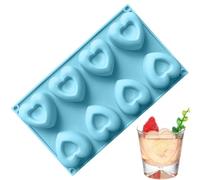 Heart Mold - Silicone Heart Baking Tray, Multi Purpose Mold Fondant, Reusable Construction Chocolate Gelatin | Easy Release Design for Diy Party Desserts Candy Crafting Kitchen Treats Day Holidays