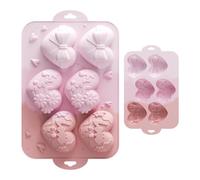 Heart Molds Silicone,Heart Molds for Chocolate | Food-grade Embossed Design Mould for Valentine's Day Crafting Cheese Mousse Pudding Cake Jelly Soap