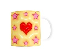 Heart Mug Coffee 3d - 400 Ml De Porcelaine Créative Tasse De Porcelaine Pour La Saint-Valentin - Tasse De Boisson Décorative Parfaite Pour Le Café, Le Thé, Les Boissons Chaudes - Cadeau D'amour Idéal