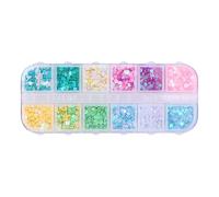 Heart Nail Sequins - 35 g de vernis à ongles imperméables | Pièces brillantes pour ongles | Autocollants pour paillettes | Lecture de paillettes en forme de cœur Pa