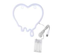 Heart Neon Sign, Battery Operated LED, USB Powered Decorative Wall Lamp for Living Room, Nursery, Bedroom, Office, Bar, Coffee Shop, Dinner, Party, Ambient Atmosphere Lighting