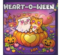 Heart-o-Ween: Cute Halloween Coloring Book for Kids & Adults: Teens & Adults Featuring 45+ Kawaii Designs, Cozy Spooky Adventures, 3-Level Coloring Challenge, Color Test Page & Achievement Award