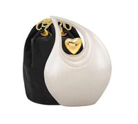 Heart of Love Urnes funéraires pour adultes - Urnes décoratives pour cendres humaines femmes et hommes, urnes funéraires pour hommes et femmes, urne funéraire (or blanc, adulte)