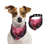 Heart of Magic Bandana pour animal domestique en coton doux pour chien, printemps, été, accessoires réglables pour petites, moyennes et grandes, filles, garçons, chiots, taille L