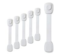 Heart of Tafiti Bloc Porte Securite Bebe 6 Pièces, Serrures pour Sécurité Enfant Verrouillage pour Tiroir, réfrigérateurs, fours, armoires, toilettes, placards, 3M Adhésif(Blanc)
