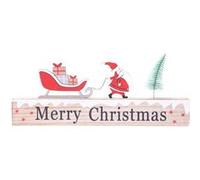 Heart of the home - Décoration de Noël en bois Merry Christmas - Rouge - Xmas Tradi Rouge G