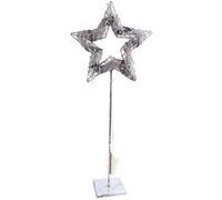 Heart of the home - Décoration de Noël lumineuse Etoile Ice - Argent - Noël givré Gris G