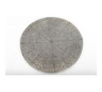 Heart of the home - Lot 6x Set de table design perles Alix - Diam. 30 cm - Argent - Alix Argent