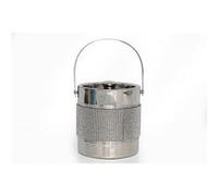 Heart of the home - Seau à glace en acier Strass - Diam. 16 cm - Argent - Strass Argent