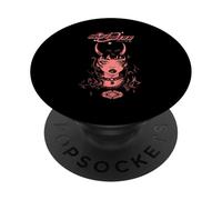 Heart on Fire - Streetwear Japonais Anime Girl PopSockets PopGrip Adhésif