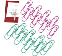 Heart Pen Clip for Notebook,Multifunctional Metal Paperclip Pen Holder,2.8 Inch Reusable Portable Heart Shaped Paper Clips,for Notebook and Office Supplies (16C)