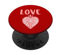 Heart Pop Socket Saint-Valentin Cute Popsocket Rouge PopSockets PopGrip Interchangeable
