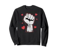 Heart Power Social Justice Love Galentines Day Femmes célibataires Sweatshirt