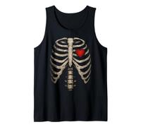 Heart Rib Cage X-Ray Adult Kids Funny Halloween Skeleton Débardeur