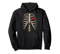 Heart Rib Cage X-Ray Adult Kids Funny Halloween Skeleton Sweat à Capuche
