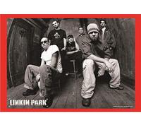 Heart Rock Drapeau original Linkin Park Band B-W, tissu, multicolore, 110 x 75 x 0,1 cm