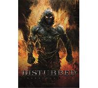 Heart Rock - Licensed Drapeau Disturbed Indestructible, Tissu, Multicolore, 110 x 75 x 0,1 cm