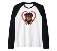 Heart Rottweiler Glasses Rottweilers Rot Dog Rottie Manche Raglan
