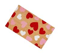 Heart Rug - Valentines Day Doormat, Non Slip Indoor Carpet, Romantic Red Pattern Design, Holiday Covering, Entrance Decor, Soft Washable Tool for Porch Entryway Kitchen