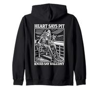 Heart Says Pit Knees Say Balcony Heavy Metal Sweat à Capuche