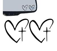 Heart Shape Car Decals, Self-Adhesive Mirror Stickers, Professional with Quick-Stick Feature, Compact 3.05x3cm Frame, Resistant Material with Style, Accessory for Laptops Suitcase