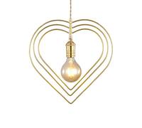 Heart Shape Elegant Hanging Lamp Adjustable Angle Pendant Lights Creative Vintage Ceiling Light Chandelier Dining Room 1-Light Suspensiom Lamp for Hotel Bedside Restaurant Over Sink