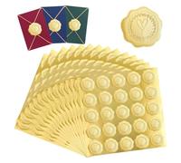 Heart Shape Foil Stickers - 3D Embossed Decals, 100 Golden Love Seals For Valentine's Day, Elegant Stationery Embellishment With Scalloped Edge, Party Supply, Greeting Card Ornament For