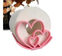 Heart Shape Paper Towel Holder - Countertop Stand for Kitchen | 3D Printing Build with Compact 45g Design, Decorative Organizer for Bathroom Farmhouse Home Toilet Cabinet Bar RV Apartment Practical