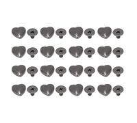 Heart Shape Rivets Leather Studs Kit Decorative Love Rivets Crossing Screw for Belts Bags Hats Shoes Zinc Alloy Material 14mm 20Pcs Christmas Gifts (Silver Black)