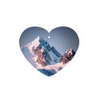 Heart Shape WZYWHJ Top of the Snowy Mountain Prints Car Fragrance Set 6 pièces Hanging Fragrance Card Car Freshener