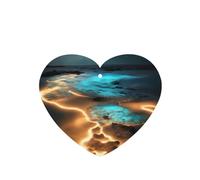 Heart Shape WZYWHJ View under the moon prints Car Fragrance Set 6 pièces Hanging Fragrance Card Car Freshener