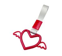 Heart-shaped Car Handle Straps - Car Grab Handles, Handle Protection | Red Heart-shaped Seat Belts, Comfort Grip Cars Accessories, Elegant Design Handles, Comfortable Cars Safety Handless For The Int