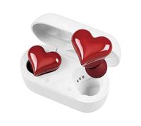 Heart Shaped Earbuds | Wireless Noise Cancelling In-Ear Game Headset With LED Touch Control | 8H Playtime Waterproof | Stereo Sound Bluetooths 5.3 Headphones For Girls Friends Valentine's Day Gift