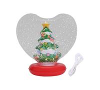 Heart-Shaped Inflatable Christmas Ornament - Light-Up Holiday Blow-Up Ball with Figurine Inside for Outdoor Yard, Pool, Lawn, Porch, Beach, Patio, Pathway, Public Spaces, Parks, and Seasonal Decor
