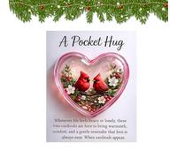 Heart-Shaped Pocket Charm - 2D Acrylic Natural Portable, Heart-Shaped Decor for Kids, Cute Mini Ornament, Charm Accessory with Lightweight Design, Gift Set for Birthday, Holiday, and Party