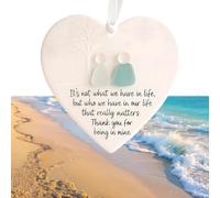 Heart-Shaped Sea Glass Friendship Decor, 2025 New Timeless Friendship Heart Keepsake, Sea Glass Art, for Best Friends, Home Decor (02)