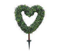 Heart Shaped Topiary - Rustic Hollow Green Artificial Tree, Decorative Valentine Centerpiece with Base Stand for Weddings Bedroom Living Room Farmhouse Decor, Holiday Birthday Party Home Entertaining