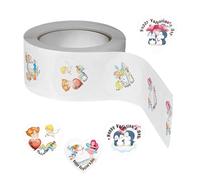 Heart-Shaped Valentines Stickers, 500 Pieces Decorative Labels, Sturdy Sticker Set With Charming Design, Heart Stickers Cute Style, Decorative Labels With Fun Finish, Accessory For Valentine's Day