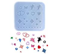 Heart Start Moule creux en silicone époxy pour remplissage de résine époxy pour moules, bijoux, fleurs en cristal carré