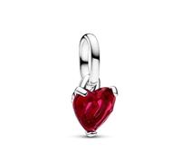 Heart Sterling Silver Mini Dangle with Cherries Jubilee Red Crystal