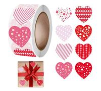 Heart Stickers | 500 Pieces Heart Shape Labels Decals,Decorative Sticker Roll,for Classroom Valentine's Day Wedding Party Birthday Home Celebration Workplace
