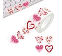 Heart Stickers, Heart Shaped Stickers Roll, Waterproof Self-Adhesive Seal Labels, Hearts Shaped Sticker's Roll, Self-Adhesive - Sticker's For Greeting Cards Journal Reward Classroom Wedding