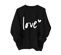 Heart Sweater for Women Funny Love Heart Shirts Casual Valentine Pullover Long Sleeve Tops