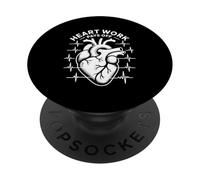 Heart Work paie Heartbeat Design PopSockets PopGrip Adhésif